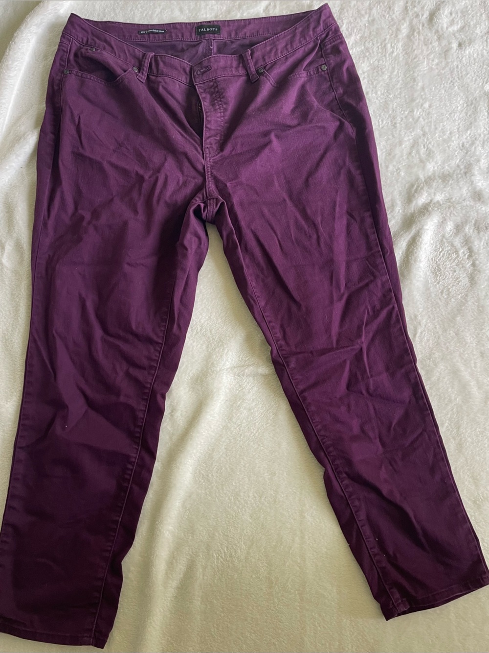 Talbots Deep Plum Women's Straight-Leg Jeans